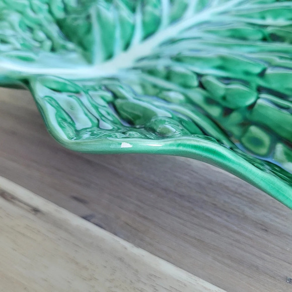 Vintage Retro Large Cabbage Lettuce Vegetable Leaf Serving Plate Platter - Picture 4 of 8